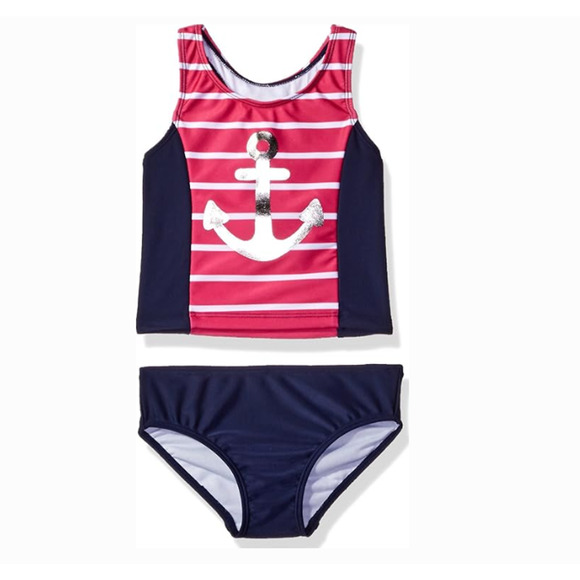 Nautica Girls Tankini Swim Suit with 50+ Sun Protection Size 8 13884 - Picture 1 of 2